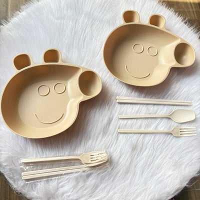 Peppa pig plate set on sale