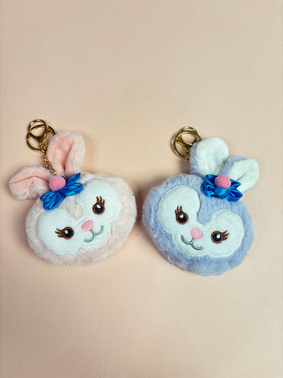 Rabbit fur mirror/bag charm