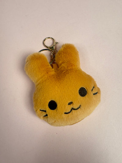 Brown rabbit fur keychain/bag charm