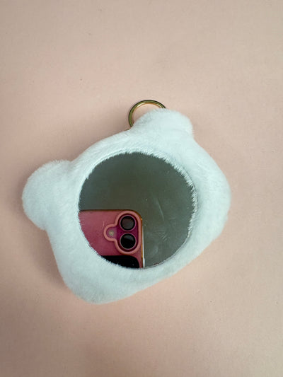 Panda fur keychain/ bag charm