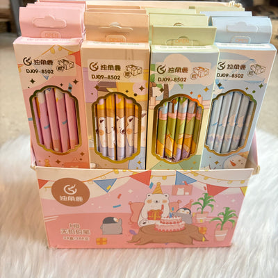 Pencil set with sharpener