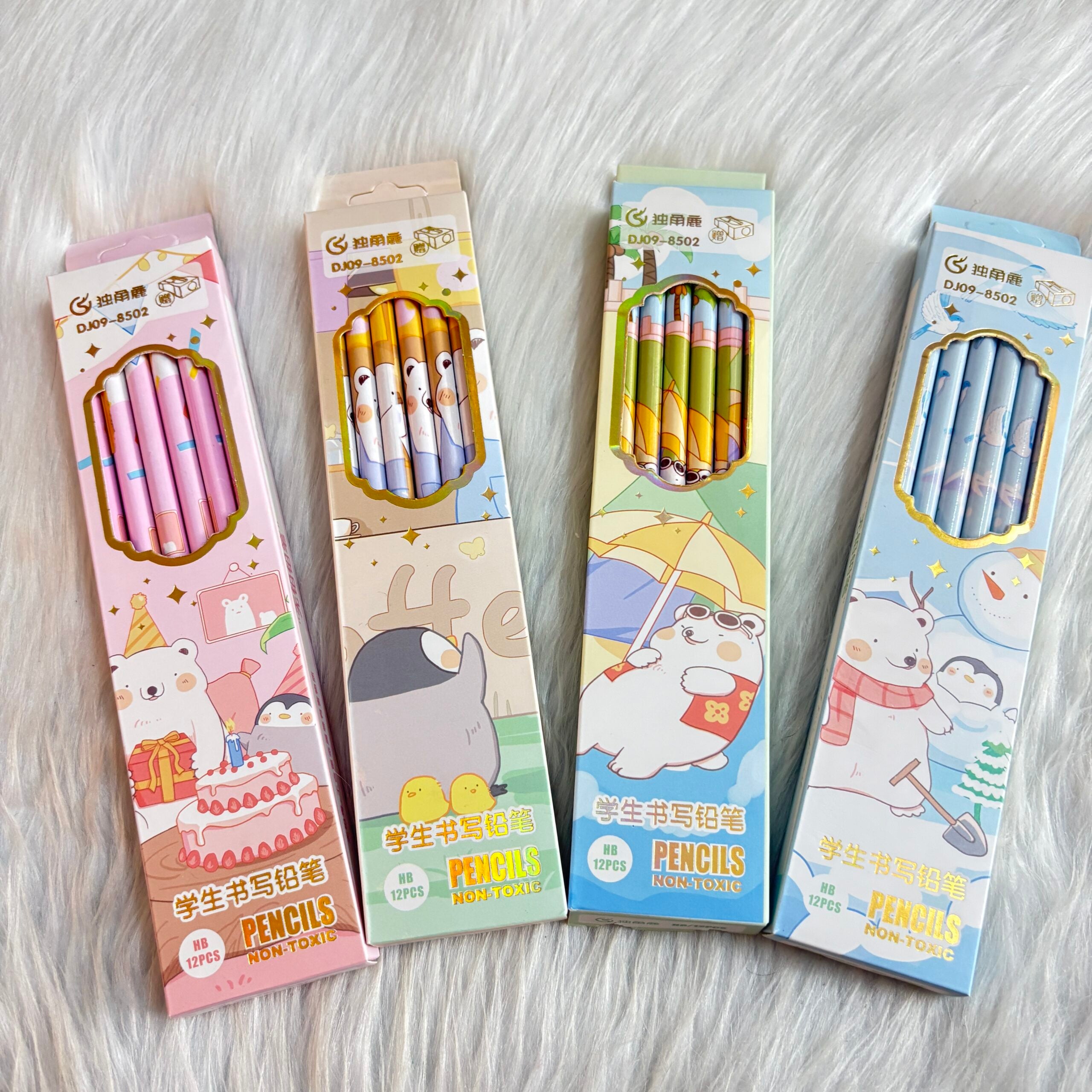 Pencil set with sharpener