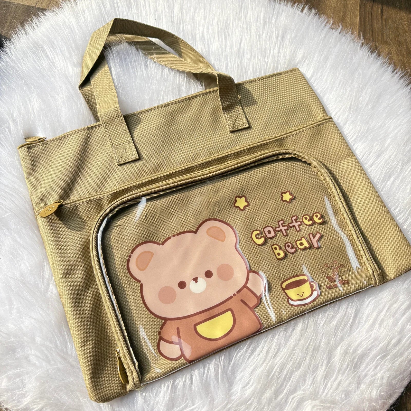 Premium tote bag 3 partition