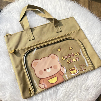 Premium tote bag 3 partition