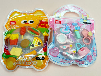 Food and makeup theme eraser