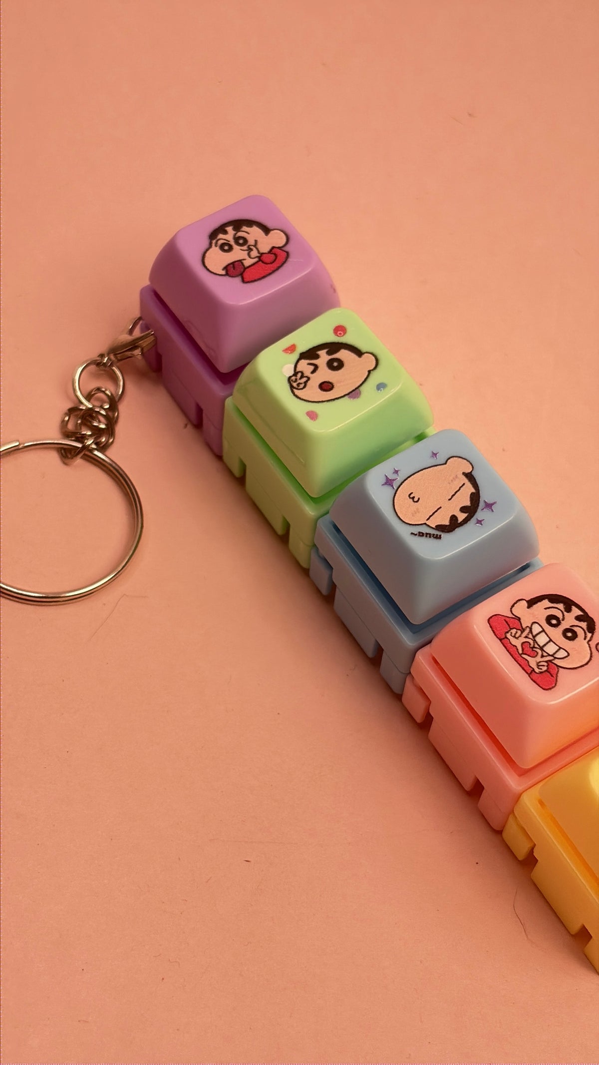 Shinchan stress relief keychain