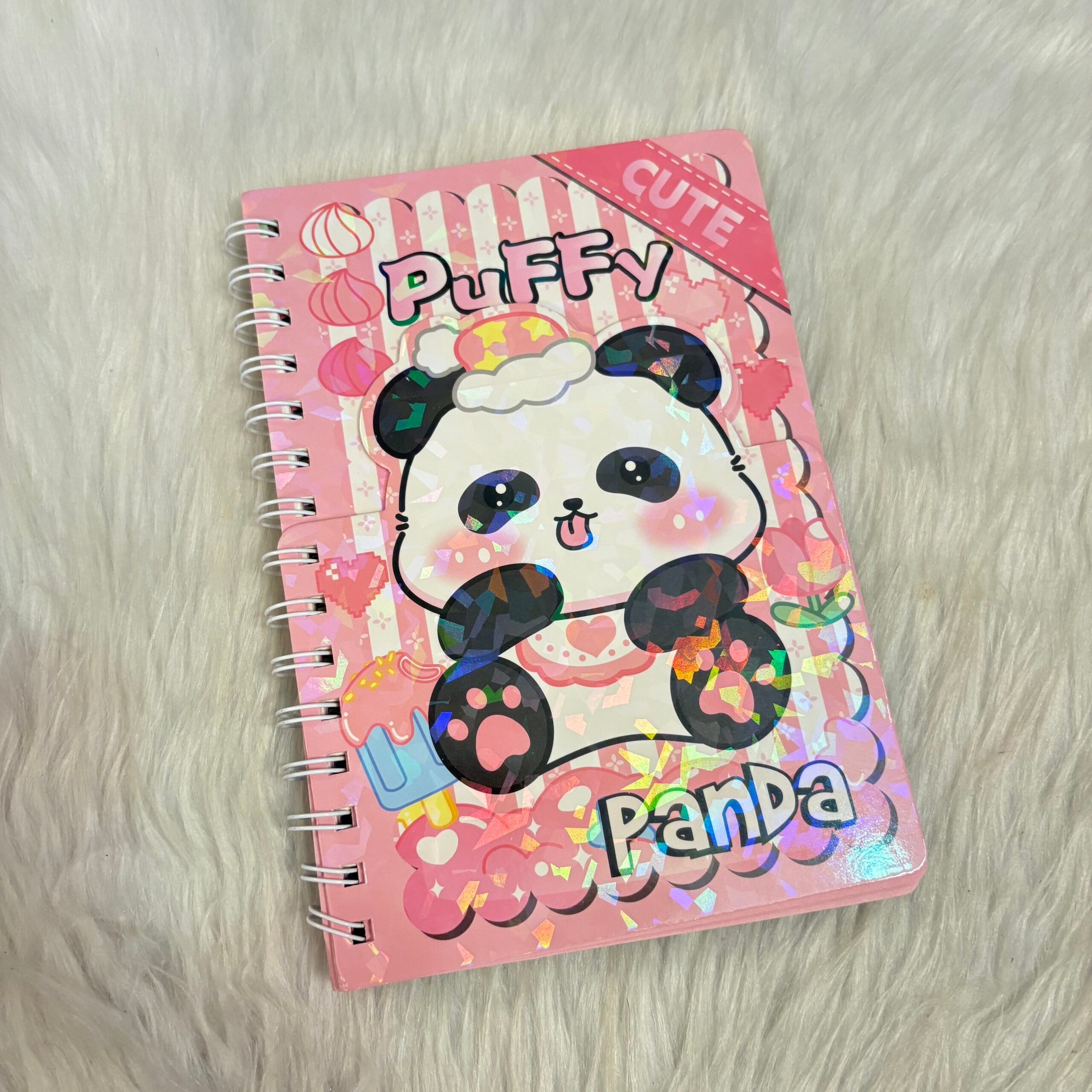 Two layered panda diaries with Sticker sheets