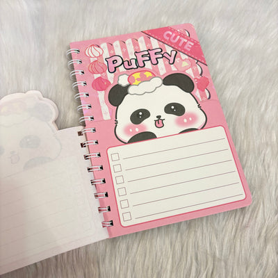 Two layered panda diaries with Sticker sheets