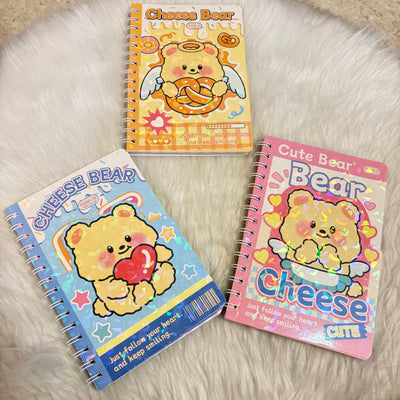 Two layered bear diaries with sticker sheets