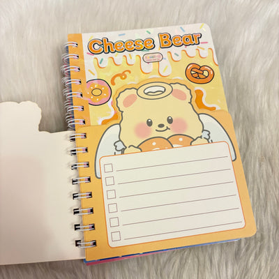 Two layered bear diaries with sticker sheets