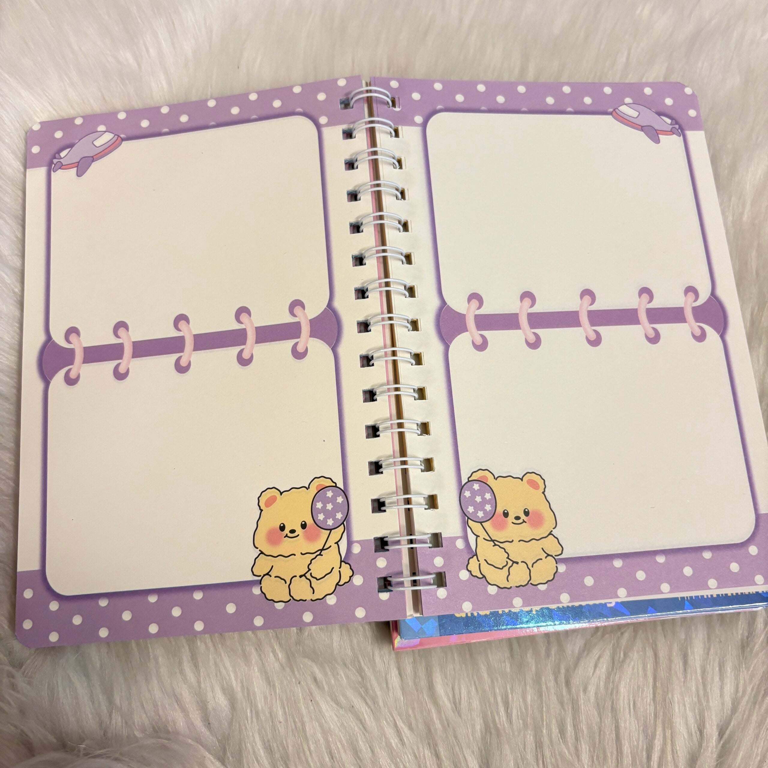 Two layered bear diaries with sticker sheets