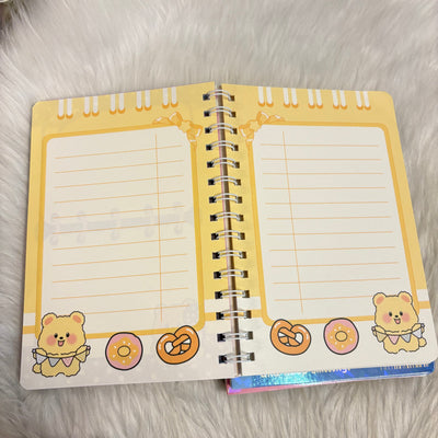 Two layered bear diaries with sticker sheets