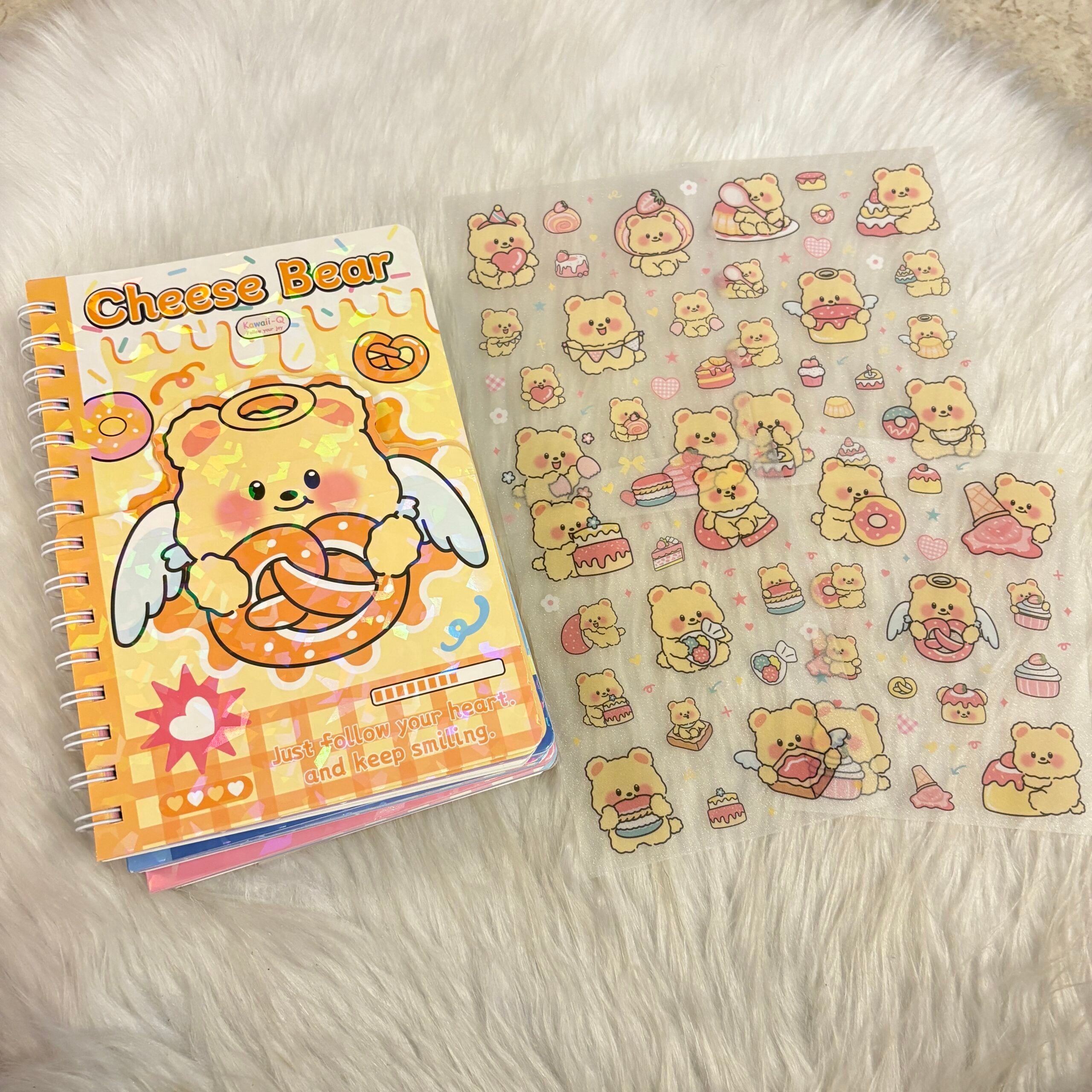 Two layered bear diaries with sticker sheets