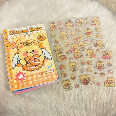 Two layered bear diaries with sticker sheets