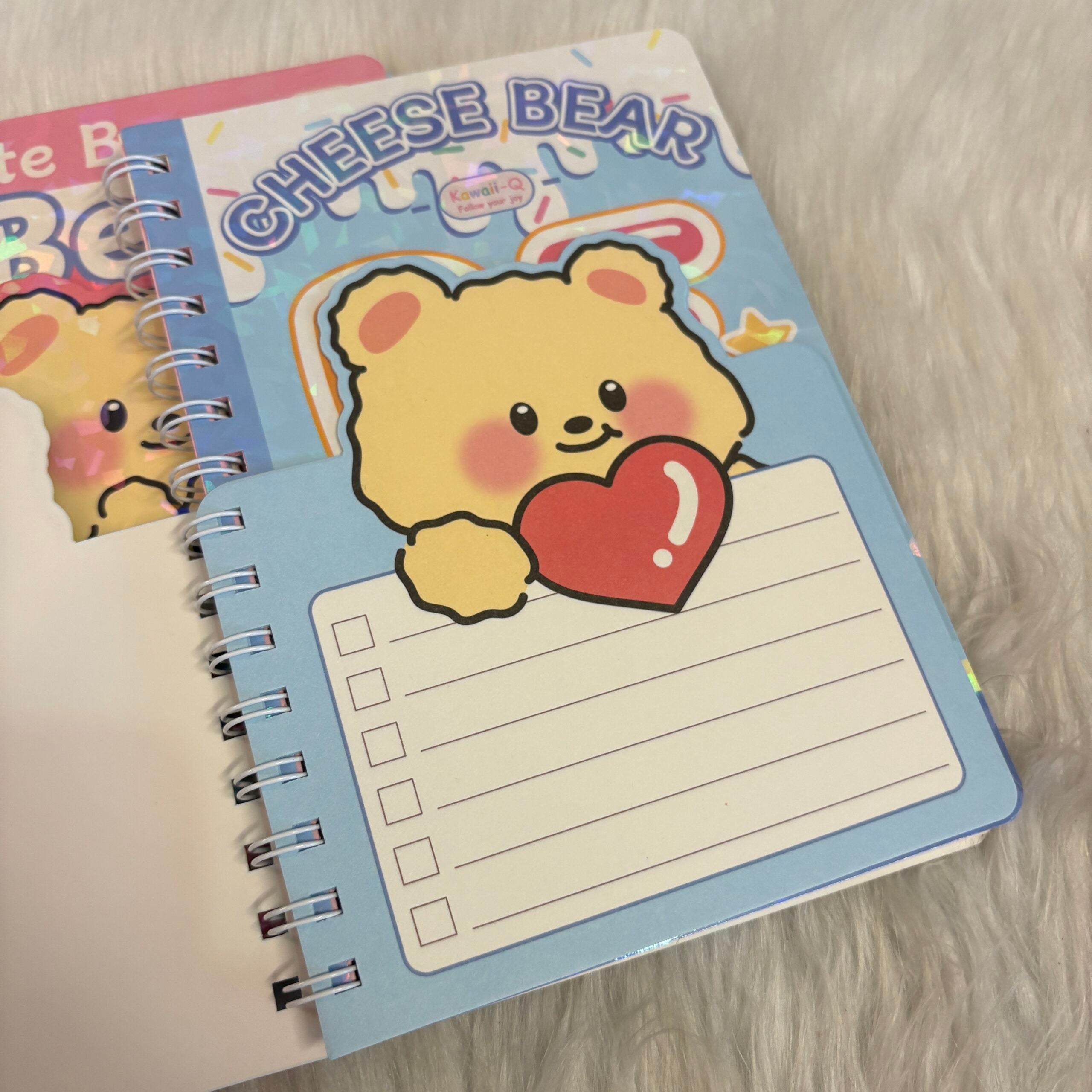 Two layered bear diaries with sticker sheets