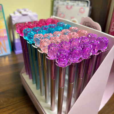 Premium flower crystal pen random colors