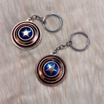 Captain America Spinning Keychain