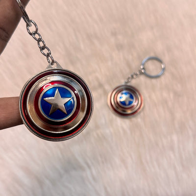 Captain America Spinning Keychain