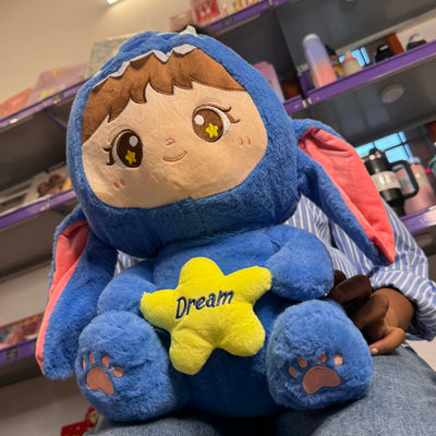 Cute Stitch Hoodie Blanket Plush Toy