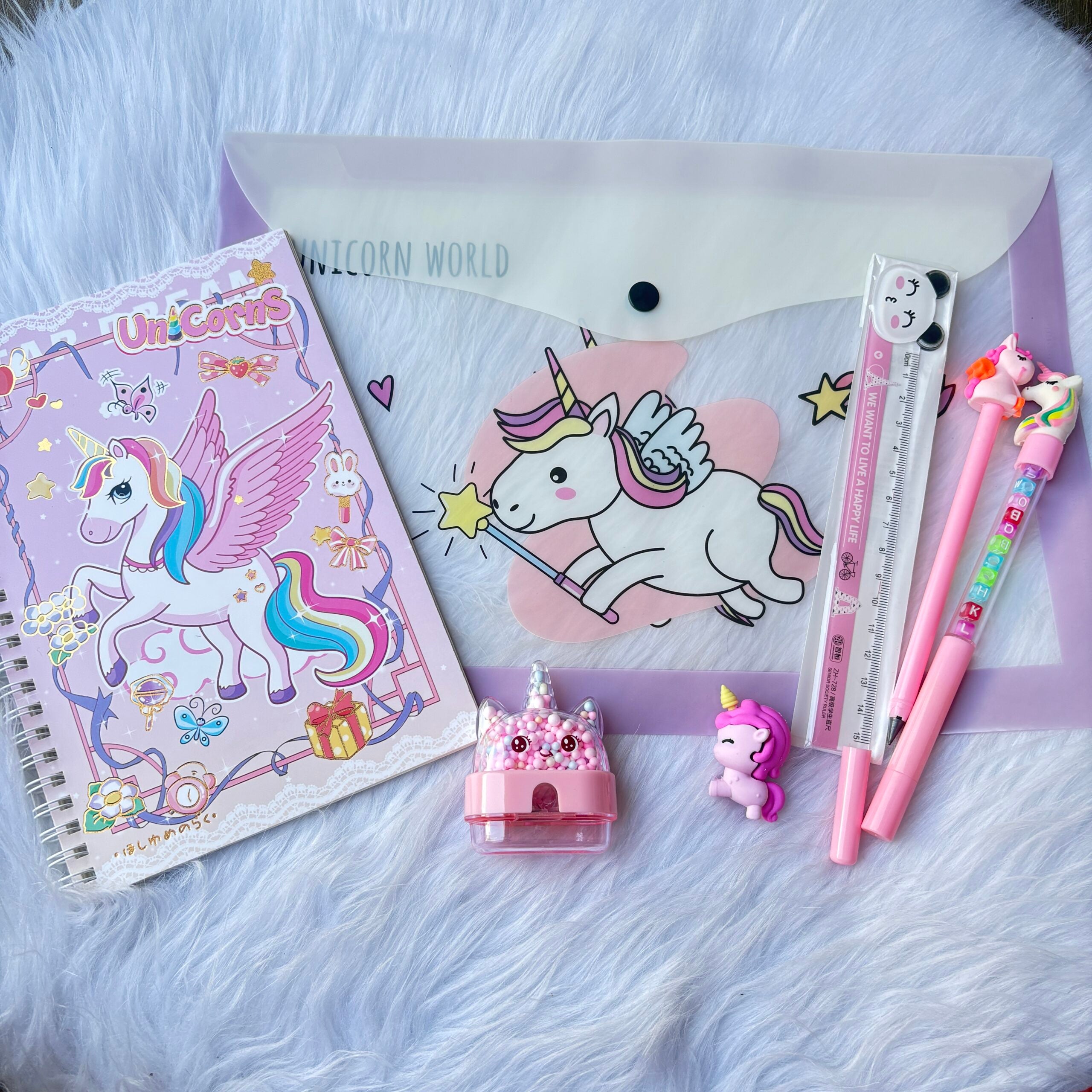 Cute unicorn combo for return gift and gifting (patterns and colour will differ based on availability)