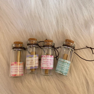 Small quotes message bottle random