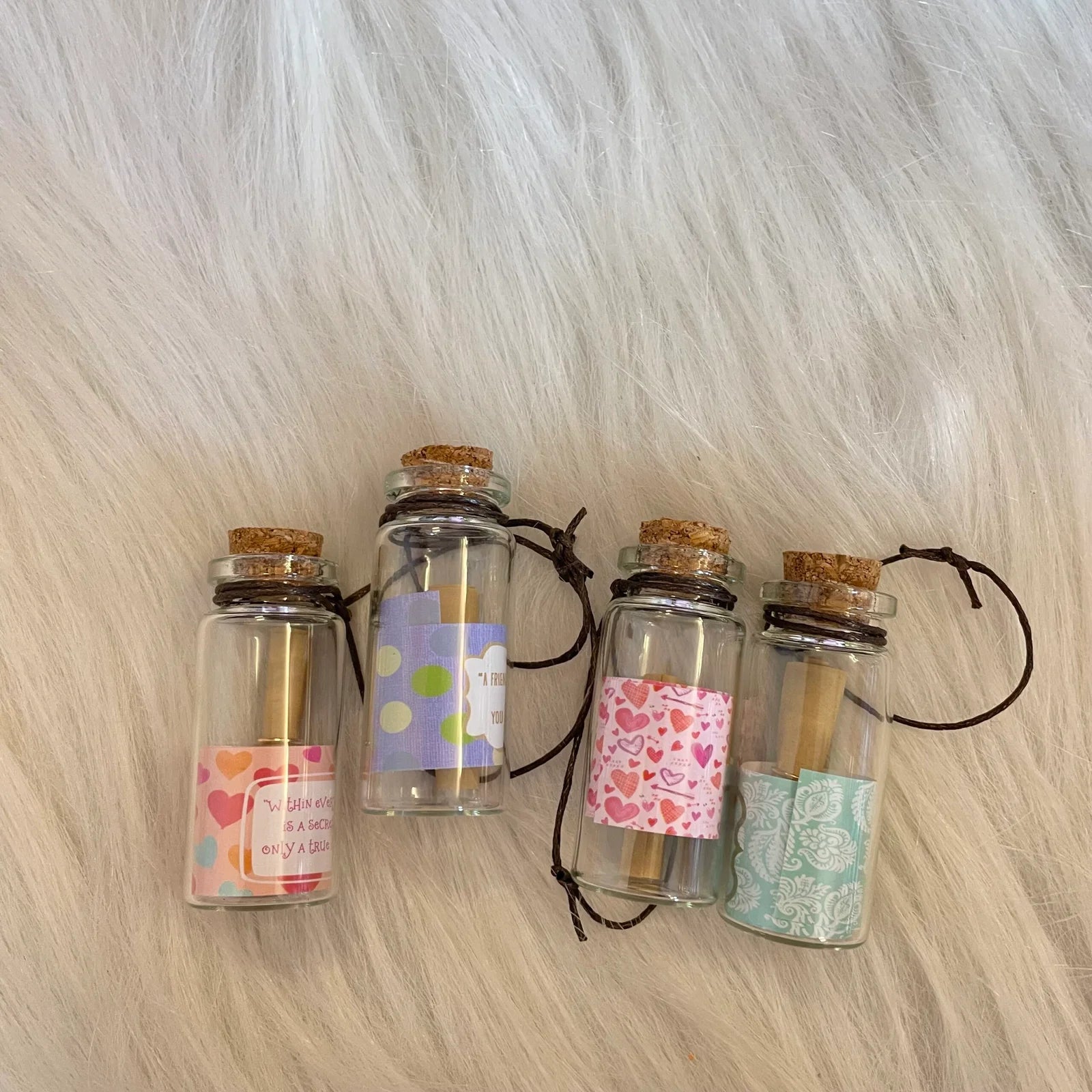 Small quotes message bottle random