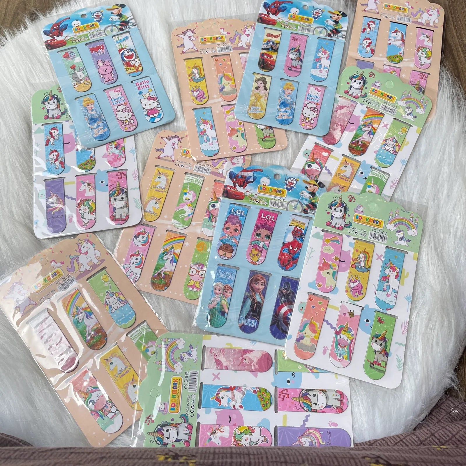 Random book marks sheet