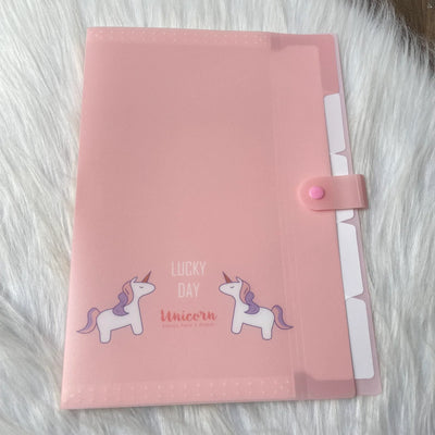 Premium Unicorn files five partition for different subject
