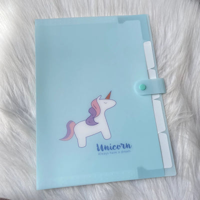 Premium Unicorn files five partition for different subject