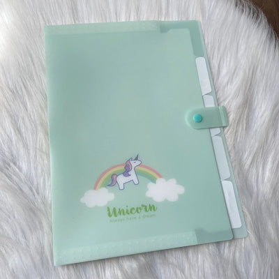 Premium Unicorn files five partition for different subject