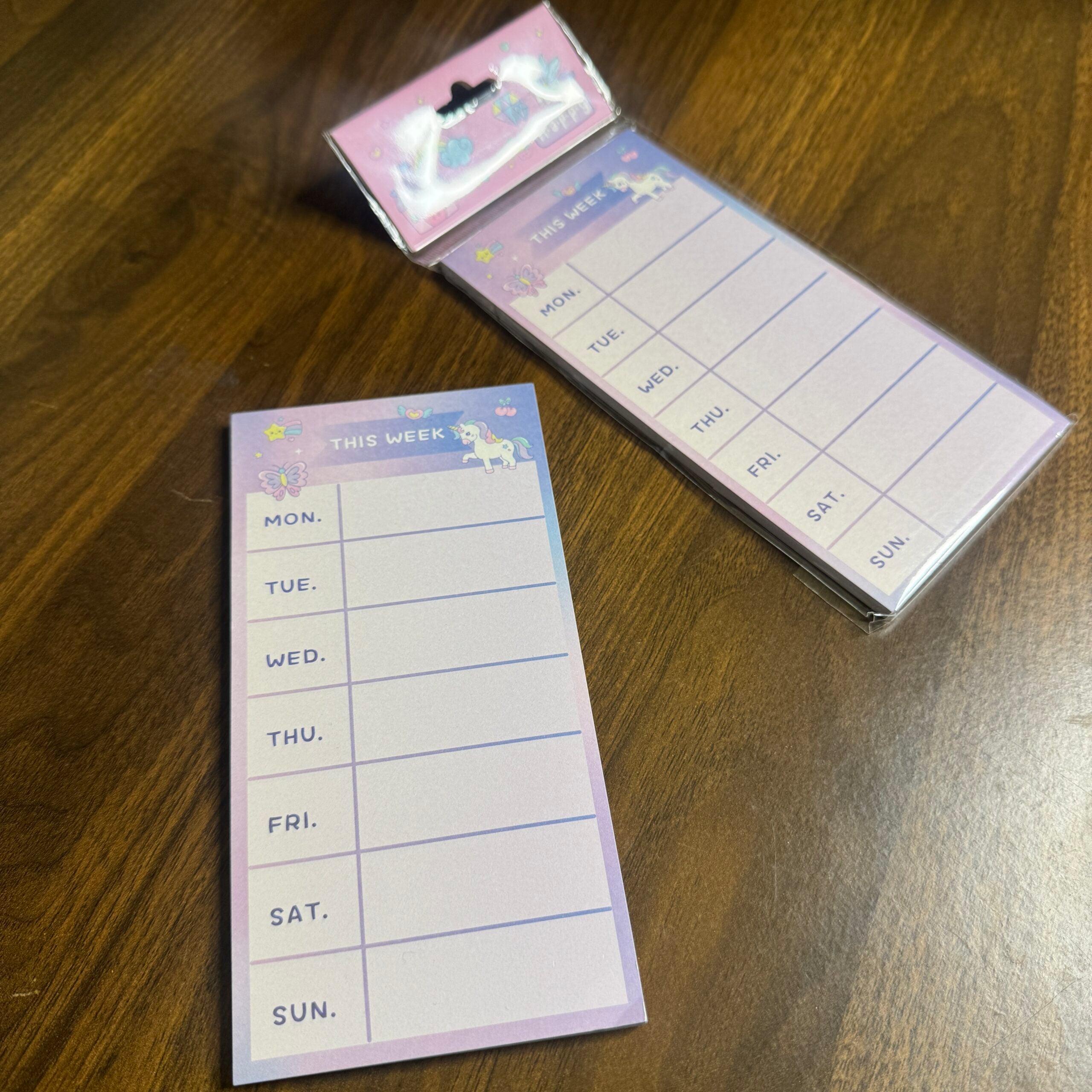 Weekly unicorn planner 50 plus sheets