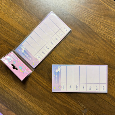Weekly unicorn planner 50 plus sheets