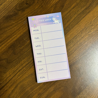 Weekly unicorn planner 50 plus sheets