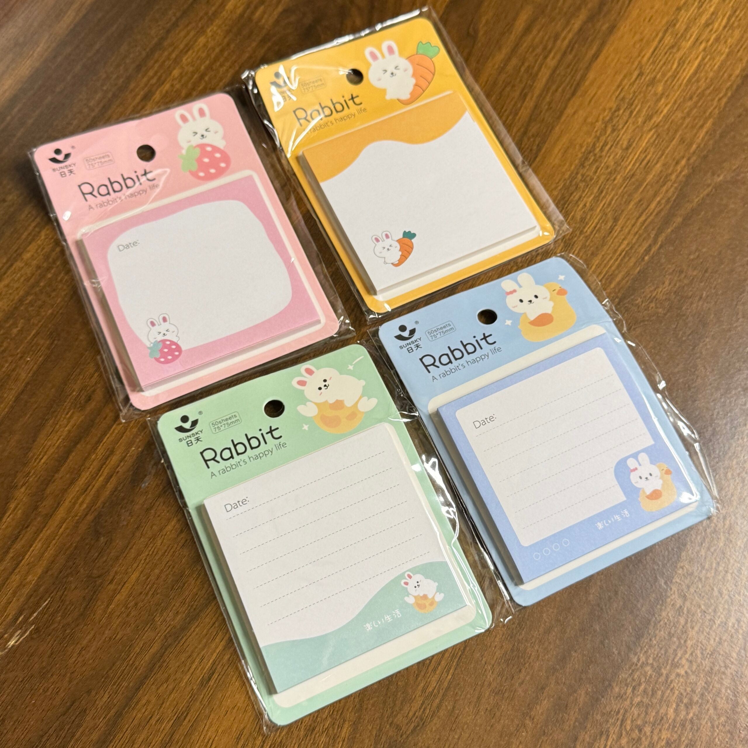 Rabbit theme sticky notepad