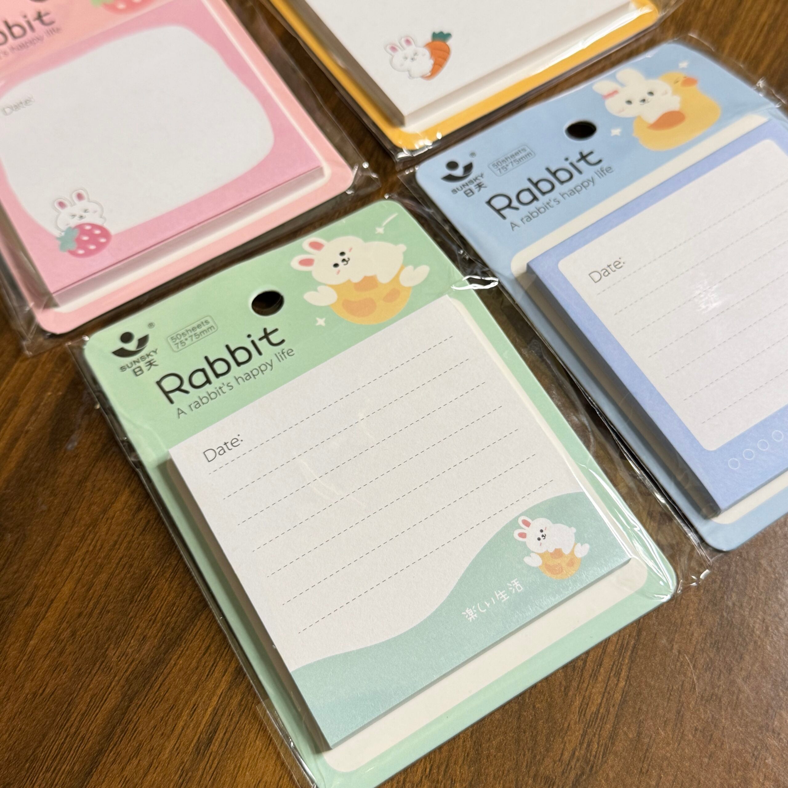 Rabbit theme sticky notepad