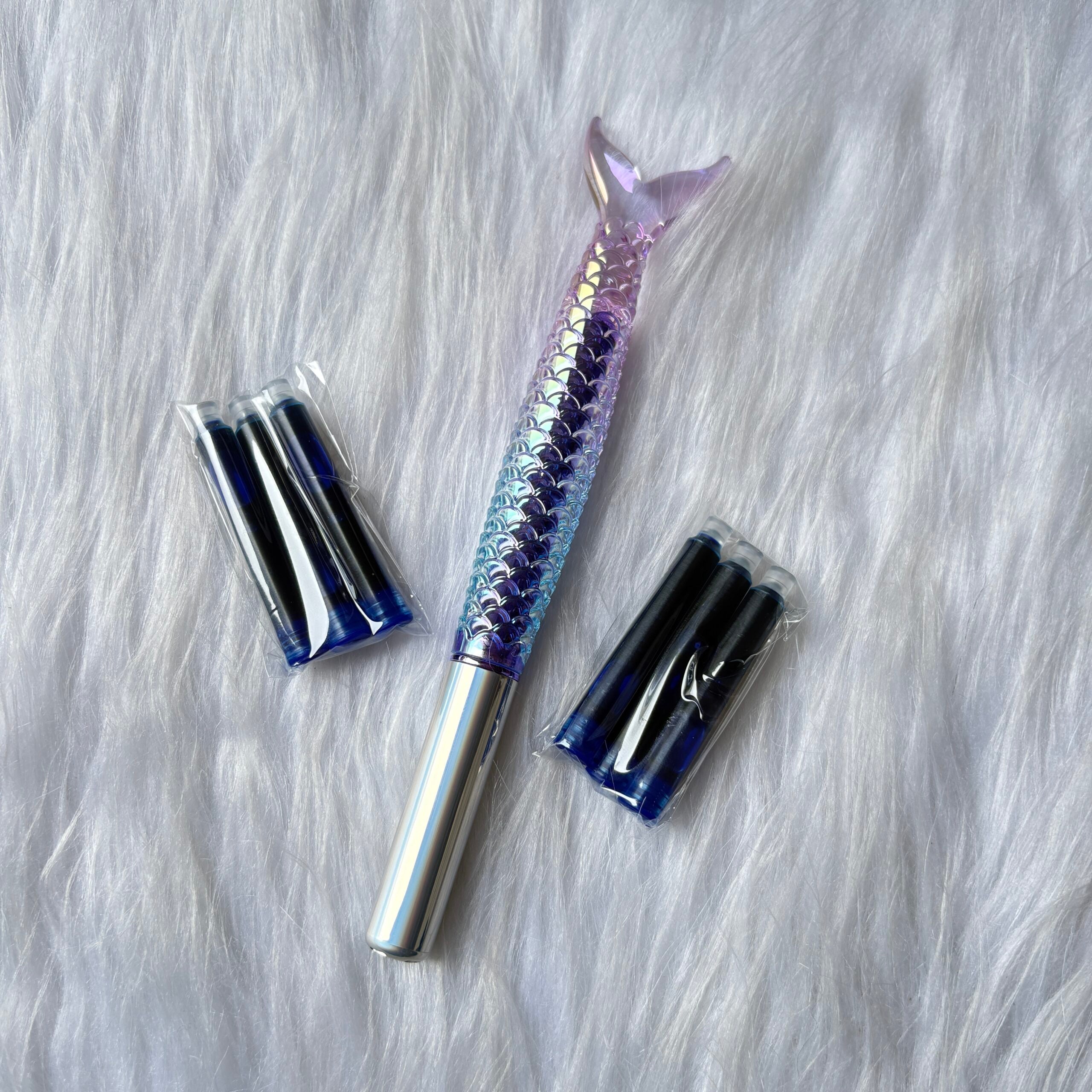 Mermaid Premium Fountain Pen with 7 ink cartridges