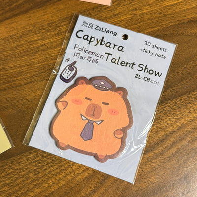 Cute capybara sticky notes