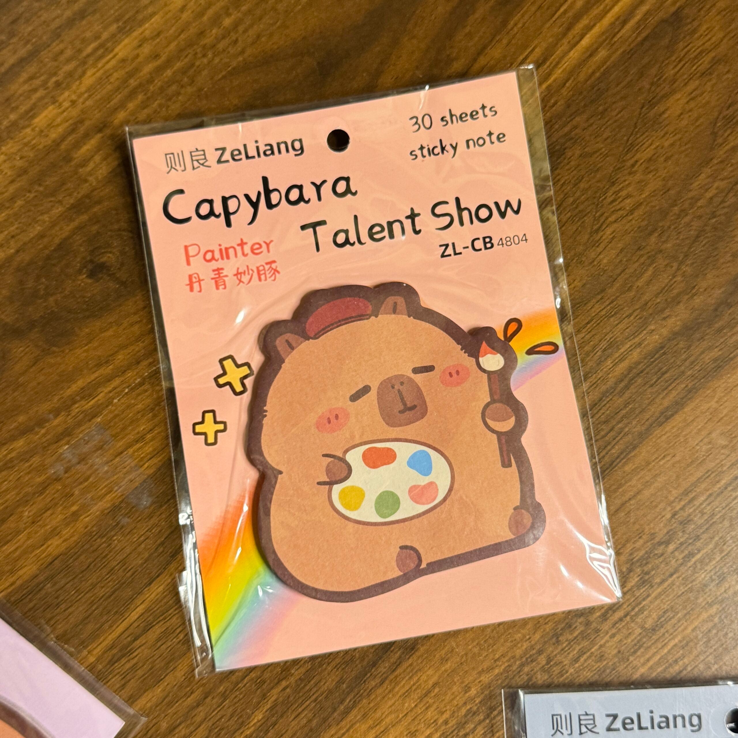 Cute capybara sticky notes