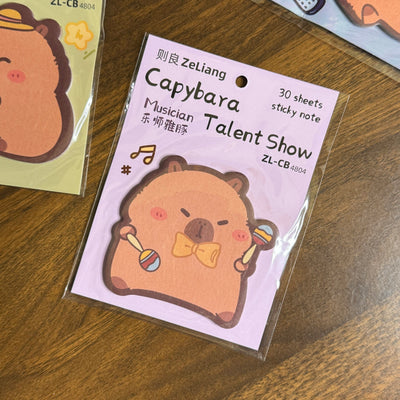 Cute capybara sticky notes