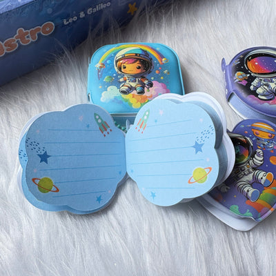 Space puffy notebook/keychain