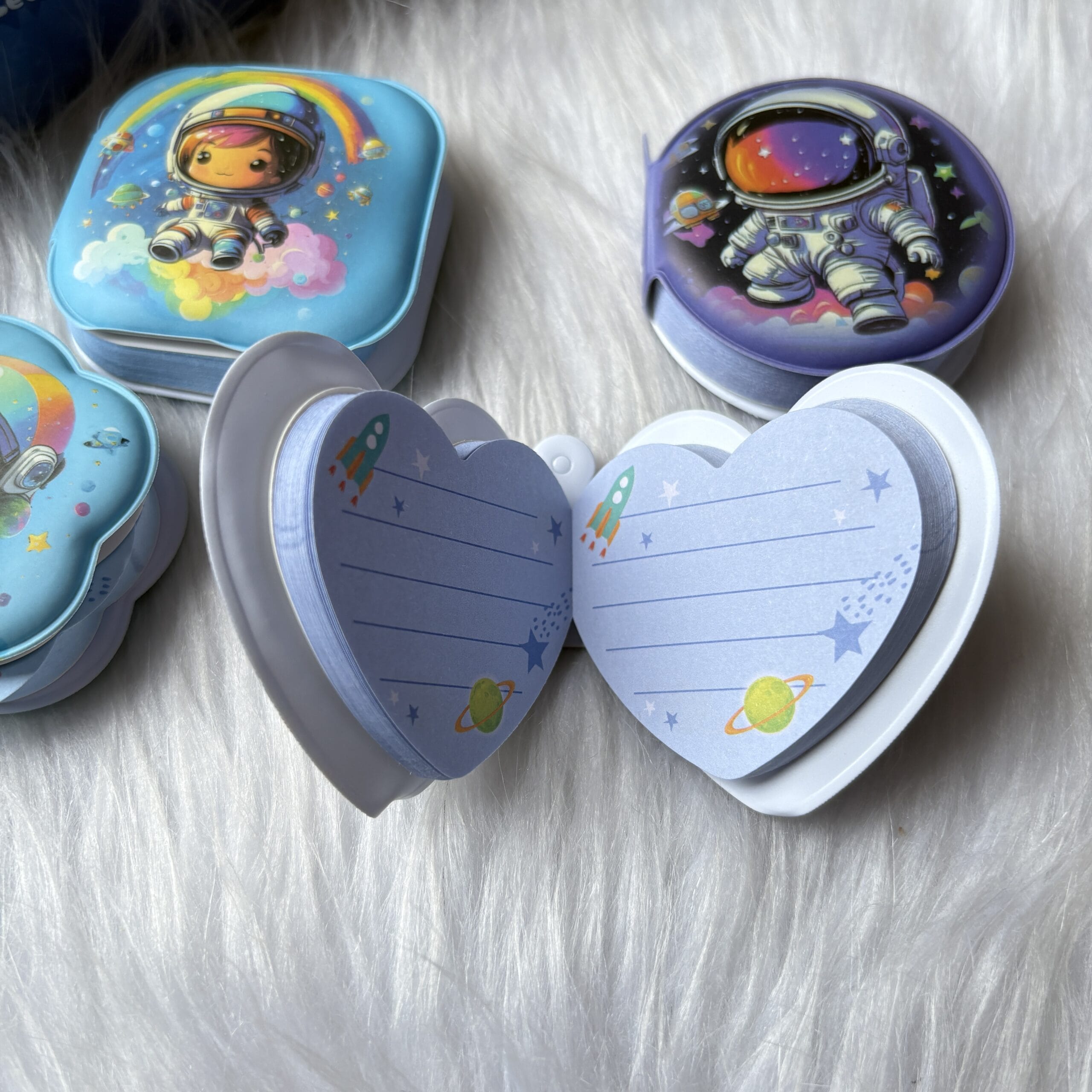 Space puffy notebook/keychain