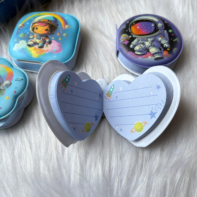 Space puffy notebook/keychain