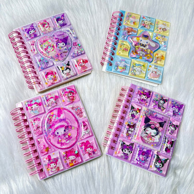 Premium water glitter diary with sticker sheets A6 size random colours