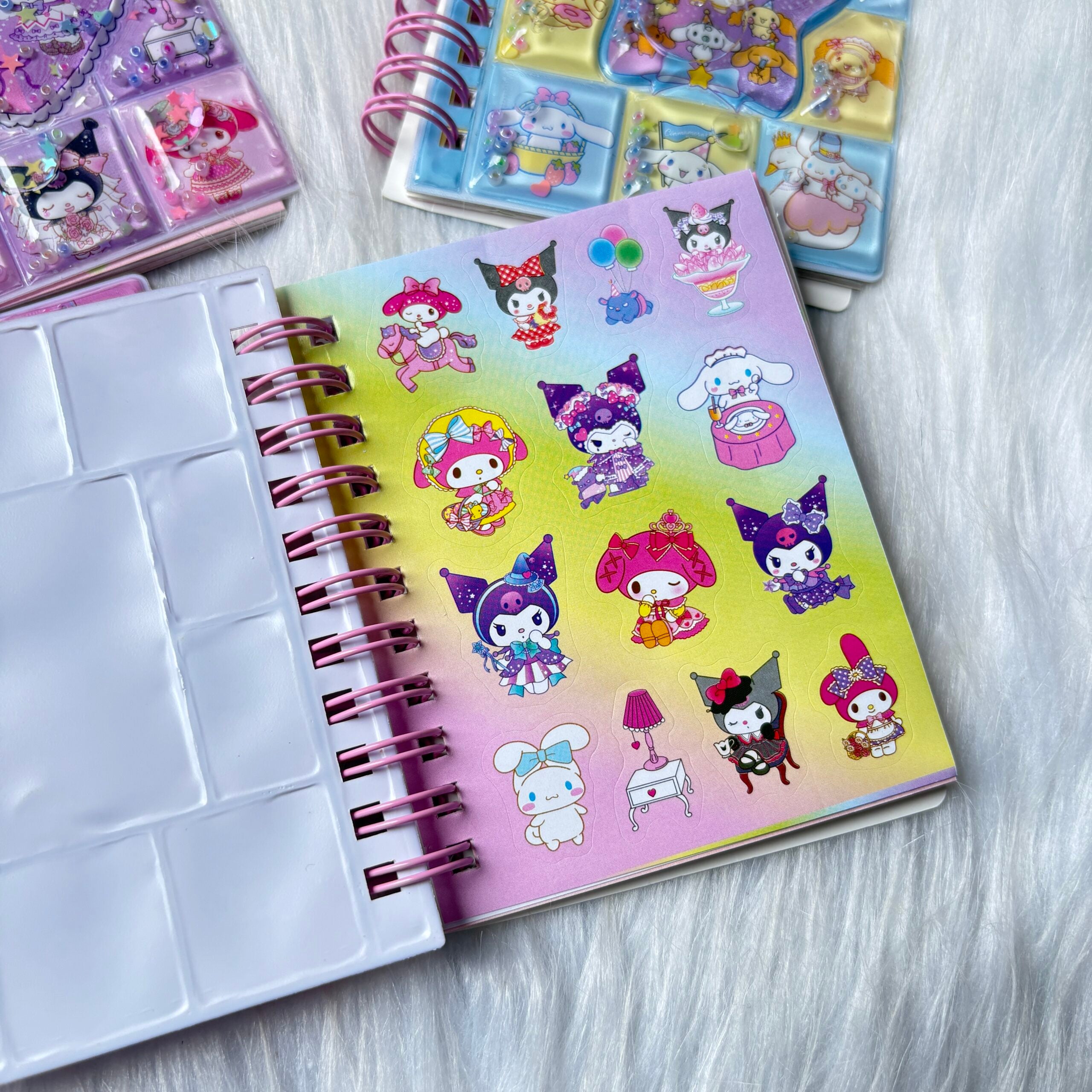 Premium water glitter diary with sticker sheets A6 size random colours