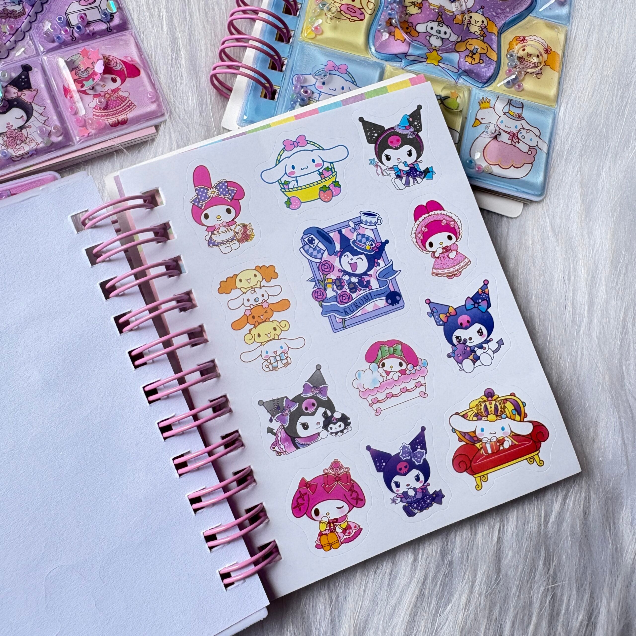 Premium water glitter diary with sticker sheets A6 size random colours