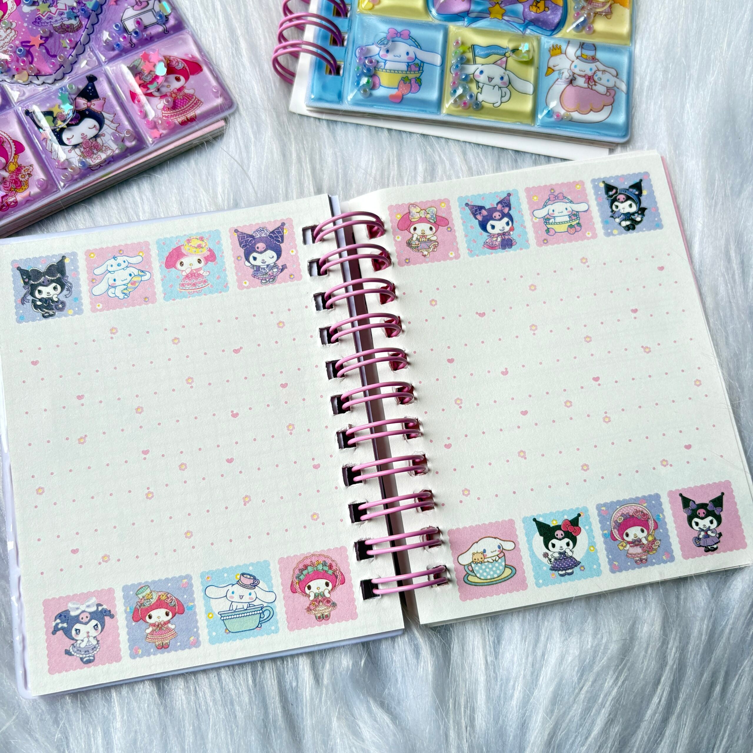 Premium water glitter diary with sticker sheets A6 size random colours