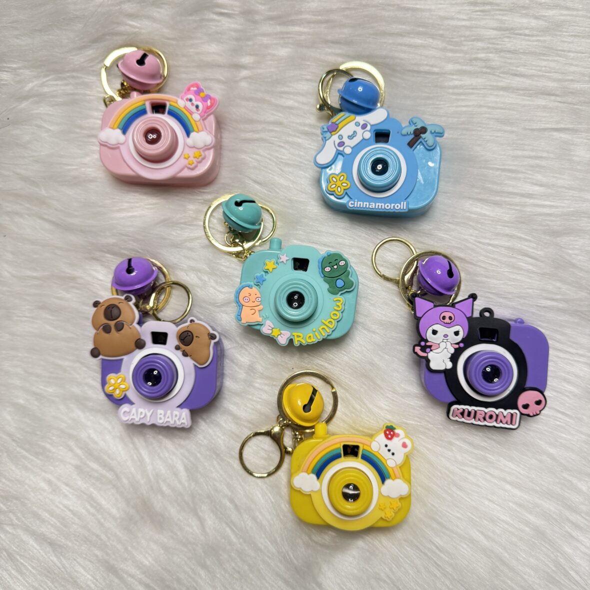 Camera projector keychain with lights