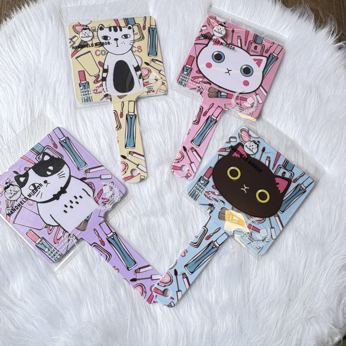 Square Shape Cat Design Makeup Mirror