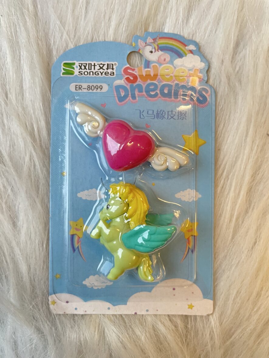 Unicorn with heart eraser edit