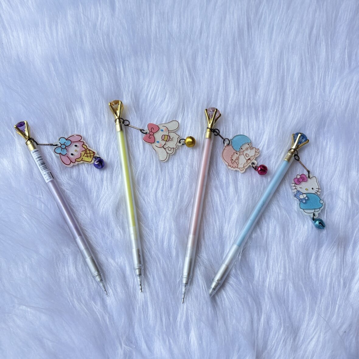 Premium diamond studded keychain pencils with charm 0.7 mm